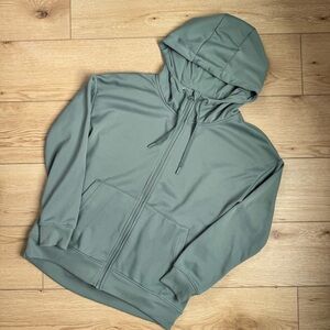 mondetta full zip blue sweatshirt hoodie